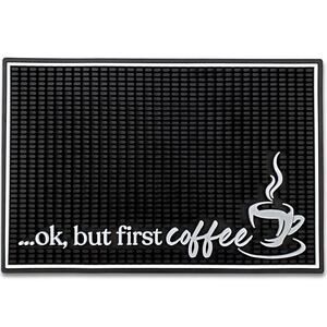 Coffee Bar Mat Coffee Bar Accessories & Decor for Countertops Rubber Spill Mat
